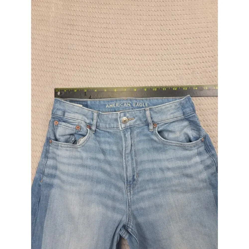 American Eagle Jeans Womens 2 Super High Rise Baggy Wide Leg - Picture 4 of 10
